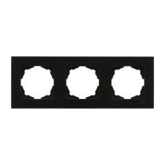 Günsan Eqona Metalik Siyah Üçlü Çerçeve