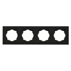 Günsan Eqona Metalik Siyah Dörtlü Çerçeve