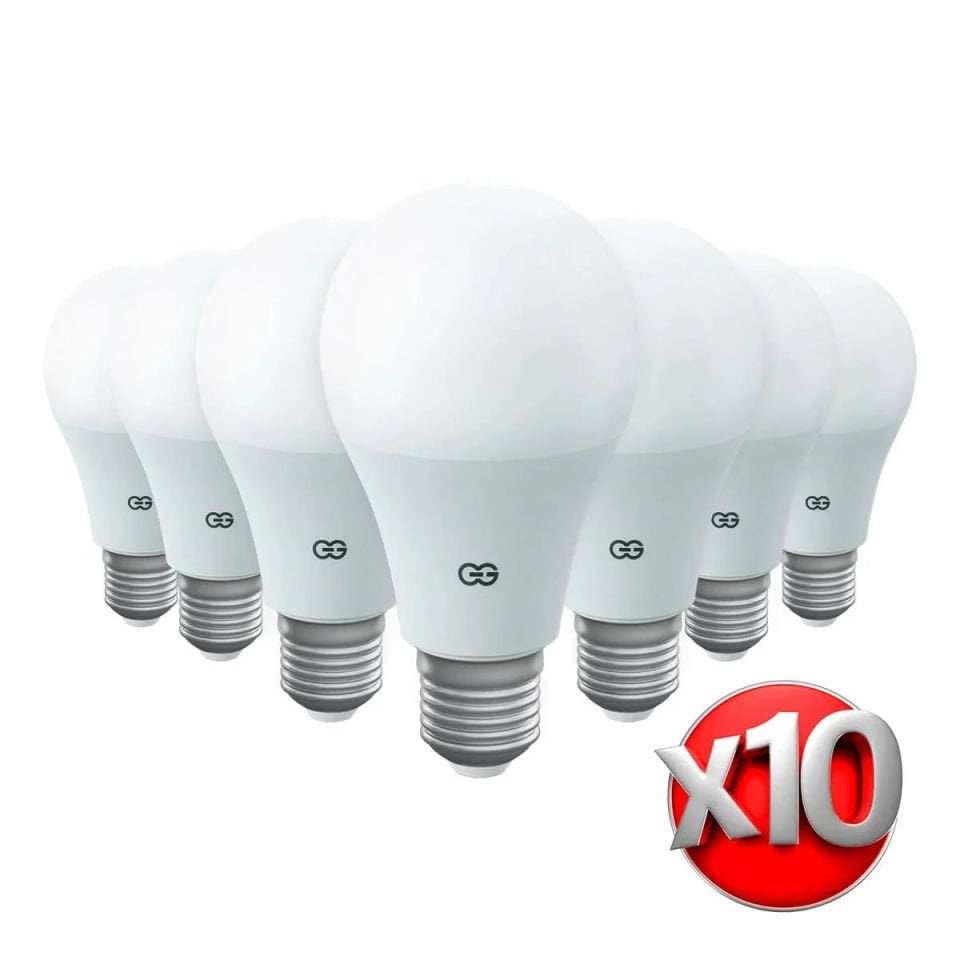 Günsan 10'lu LED Ampul 9W Sarı Işık E27 (3000K 220-240V)