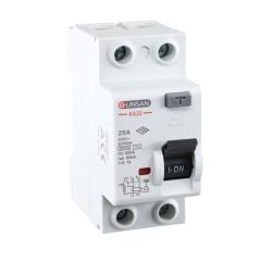 Günsan Valta Kaçak Akım Rölesi AC Tip 6kA 30mA 25A 1 Kutup + Nötr