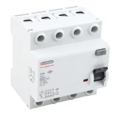 Günsan Valta Kaçak Akım Rölesi AC Tip 6kA 300mA 25A 3 Kutup + Nötr