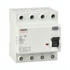 Günsan Valta Kaçak Akım Rölesi AC Tip 6kA 30mA 40A 3 Kutup + Nötr