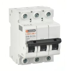 Günsan Valta Otomatik Sigorta 3 Kutup 6kA C Tip 16A