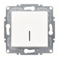 Günsan Eqona Beyaz Işıklı Anahtar Mekanizma