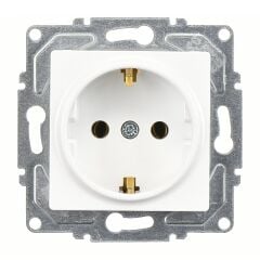 Günsan Eqona Beyaz Topraklı Priz Mekanizma