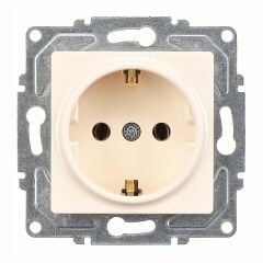 Günsan Eqona Krem Topraklı Priz Mekanizma