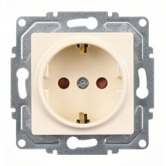 Günsan Eqona Krem Çocuk Korumalı Topraklı Priz Mekanizma