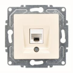 Günsan Eqona Krem Tekli Data Prizi (RJ45 Cat6) Mekanizma