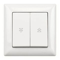 Günsan Visage Beyaz Jaluzi Kumanda Anahtarı (İki Düğmeli)