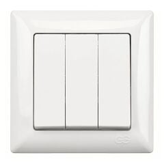 Günsan Visage Beyaz Üçlü Anahtar