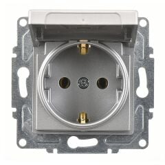 Günsan Eqona Gümüş Kapaklı Topraklı Priz Mekanizma