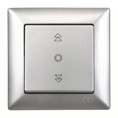 Günsan Visage Gümüş Jaluzi Kumanda Anahtarı (Tek Düğmeli)