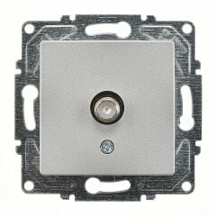 Günsan Eqona Gümüş Tekli Uydu Prizi Eko Mekanizma