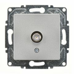 Günsan Eqona Gümüş Tekli Uydu Prizi Eko Mekanizma