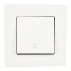 Günsan Eqona Beyaz Jaluzi Kumanda Anahtarı (Tek Düğmeli)