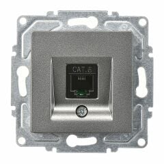 Günsan Eqona Füme Tekli Data Prizi (RJ45 Cat6) Mekanizma