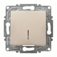 Günsan Eqona Metalik Bej Işıklı Anahtar Mekanizma