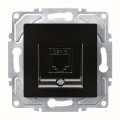 Günsan Eqona Metalik Siyah Nümeris Telefon Prizi (Cat3) Mekanizma