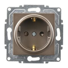 Günsan Eqona Mocha Çocuk Korumalı Topraklı Priz Mekanizma