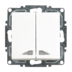 Günsan Visage Beyaz Işıklı Komütatör Mekanizma