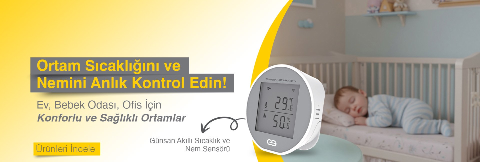 Günsan Akıllı Sıcaklık & Nem Sensörü