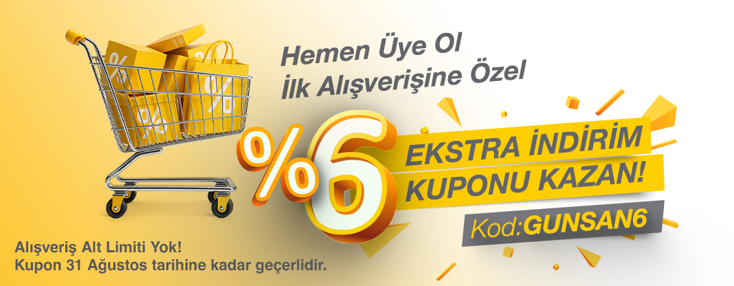 %6 Hoşgeldin Ekstra İndirimi